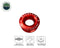 Combo Pack Soft Shackle 7/16" 41,000 lb. With Collar and Recovery Ring 2.5" 10,000 lb. Red - [Get Rigged Co]