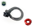 Combo Pack Soft Shackle 7/16" 41,000 lb. With Collar and Recovery Ring 2.5" 10,000 lb. Red - [Get Rigged Co]