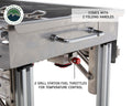 Komodo Camp Kitchen - Dual Grill, Skillet, Folding Shelves, and Rocket Tower - Stainless Steel - [Get Rigged Co]