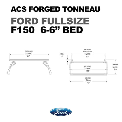LEITNER ACS FORGED TONNEAU - RACK ONLY - Ford - [Get Rigged Co]