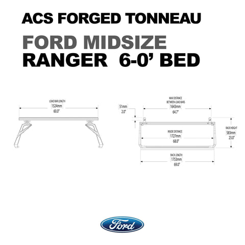 LEITNER ACS FORGED TONNEAU - RACK ONLY - Ford - [Get Rigged Co]